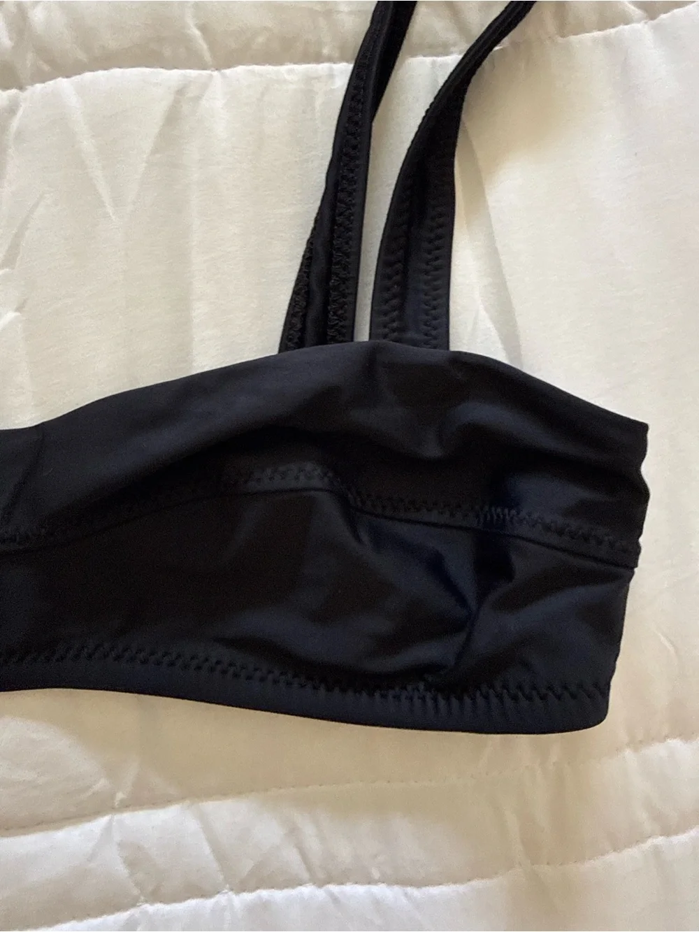 Galamaar black french style bikini top size S